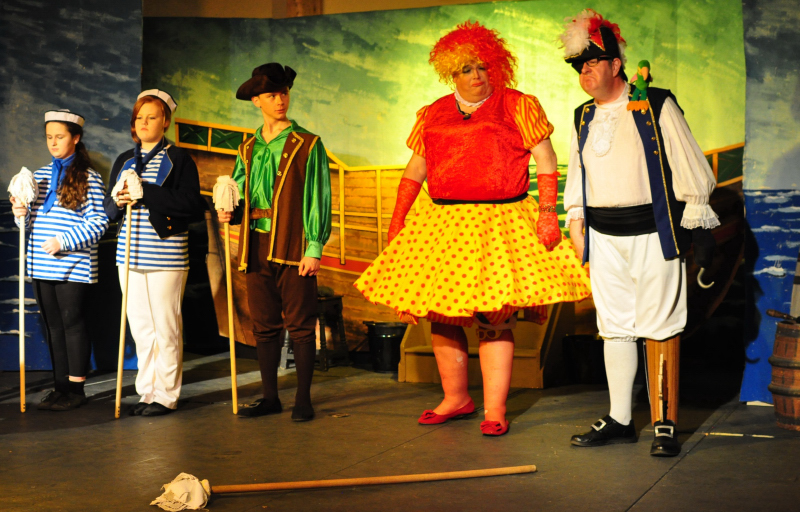 Captain Tuna and the crew doing drill